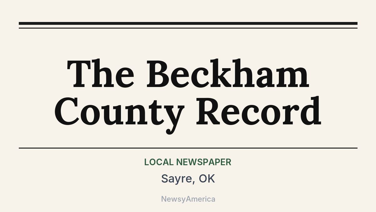The Beckham County Record – Sayre, OK
