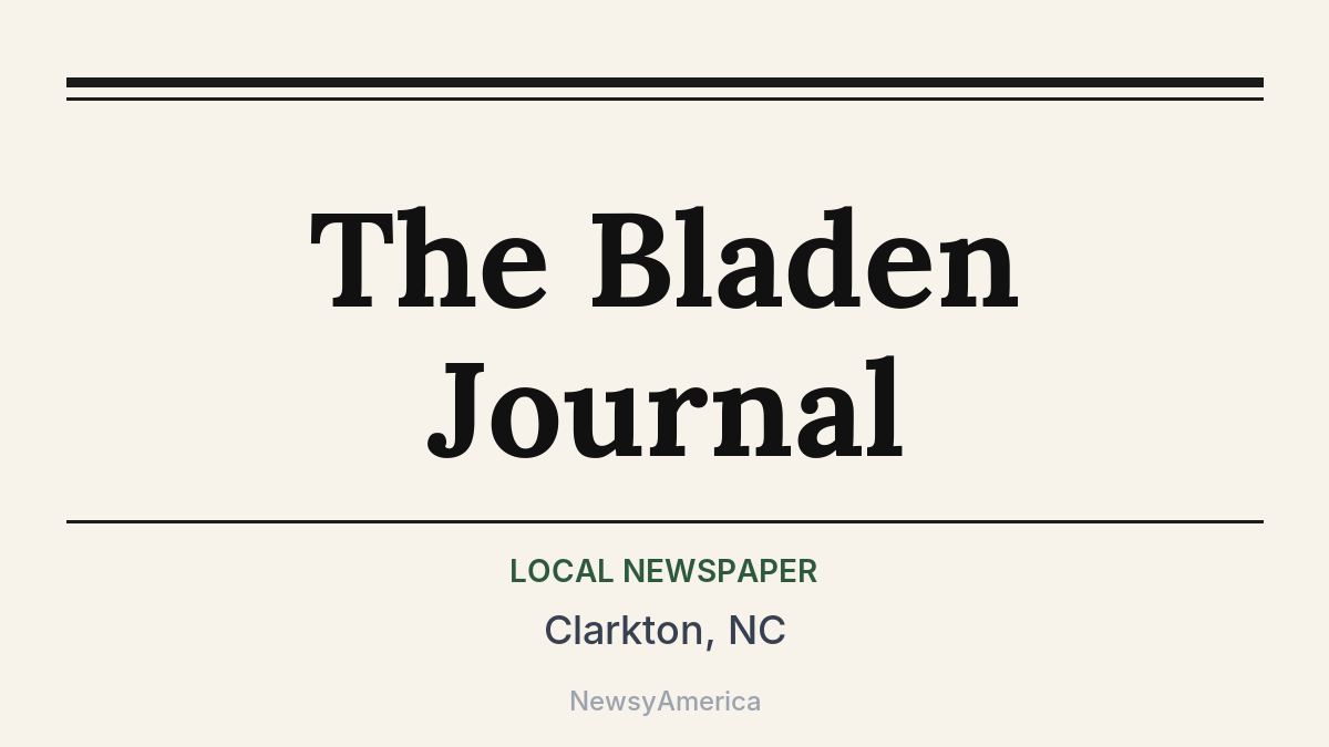 The Bladen Journal – Clarkton, NC