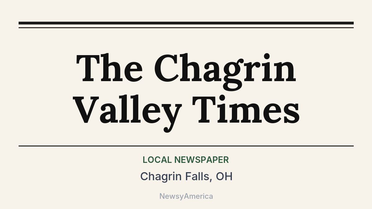 The Chagrin Valley Times – Chagrin Falls, OH
