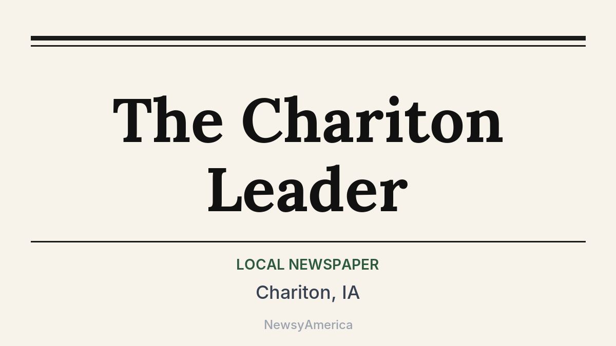 The Chariton Leader – Chariton, IA