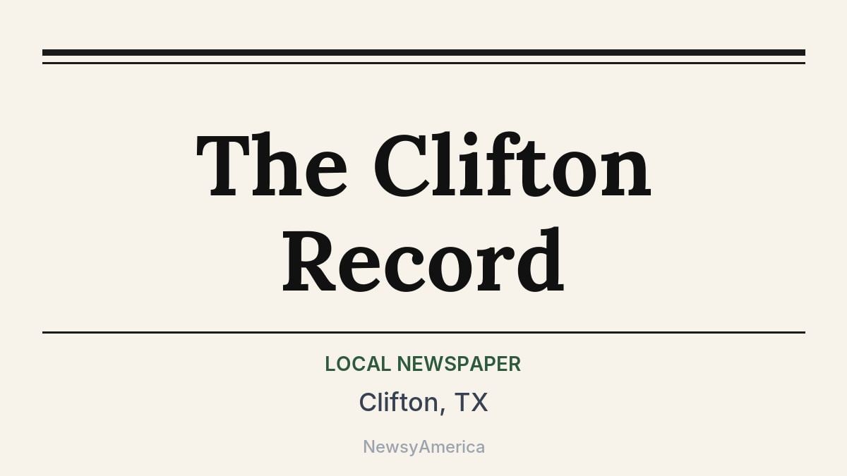 The Clifton Record – Clifton, TX
