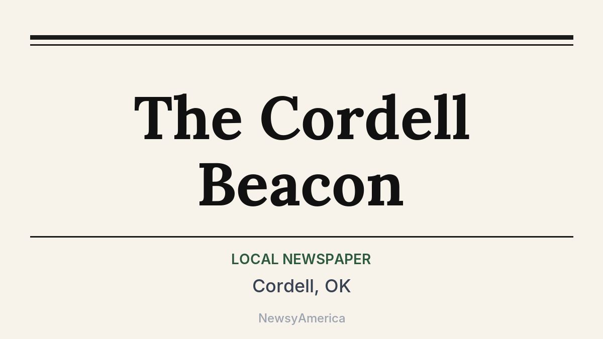 The Cordell Beacon – Cordell, OK