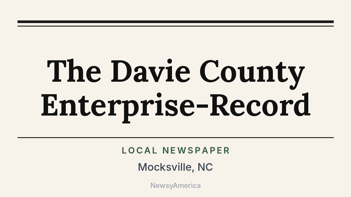 The Davie County Enterprise-Record – Mocksville, NC