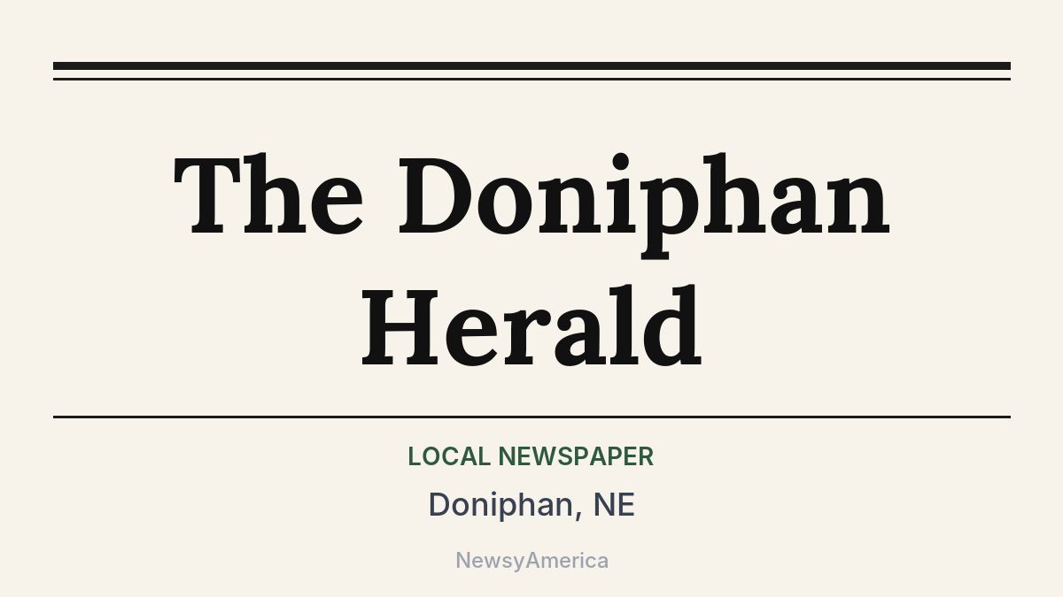 The Doniphan Herald – Doniphan, NE