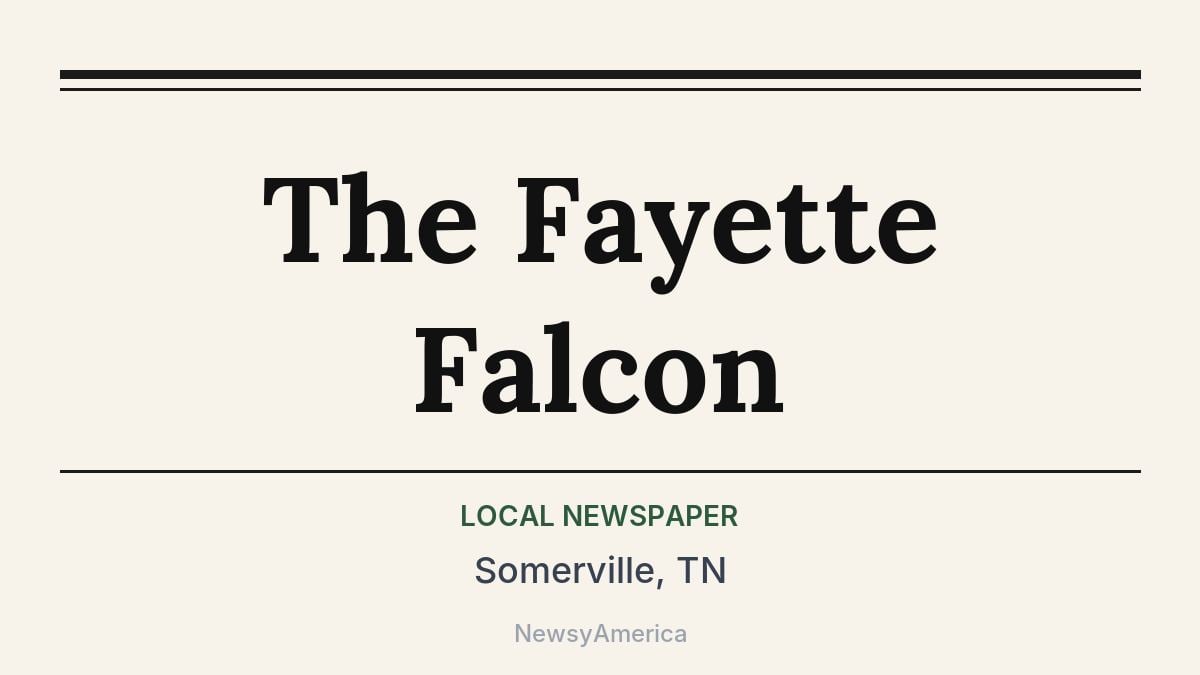 The Fayette Falcon – Somerville, TN