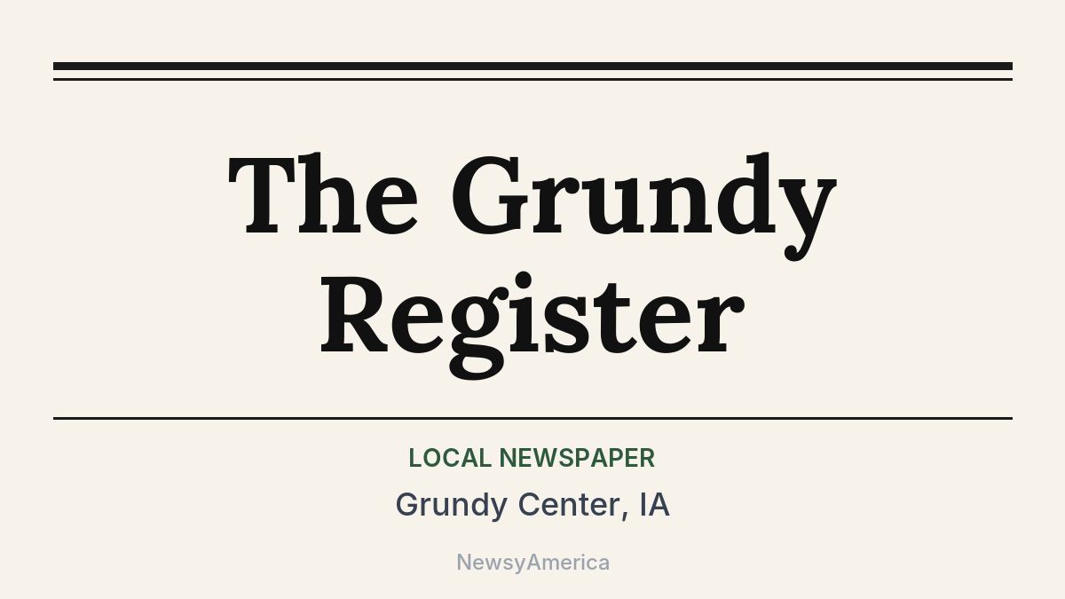 The Grundy Register – Grundy Center, IA