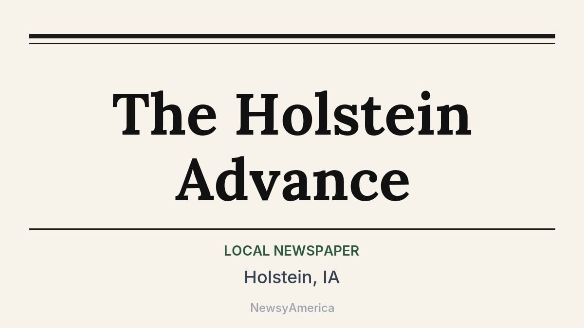 The Holstein Advance – Holstein, IA