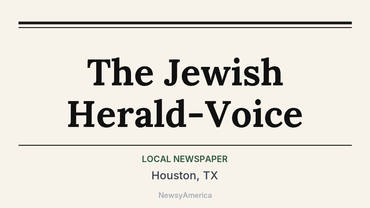 The Jewish Herald-Voice – Houston, TX