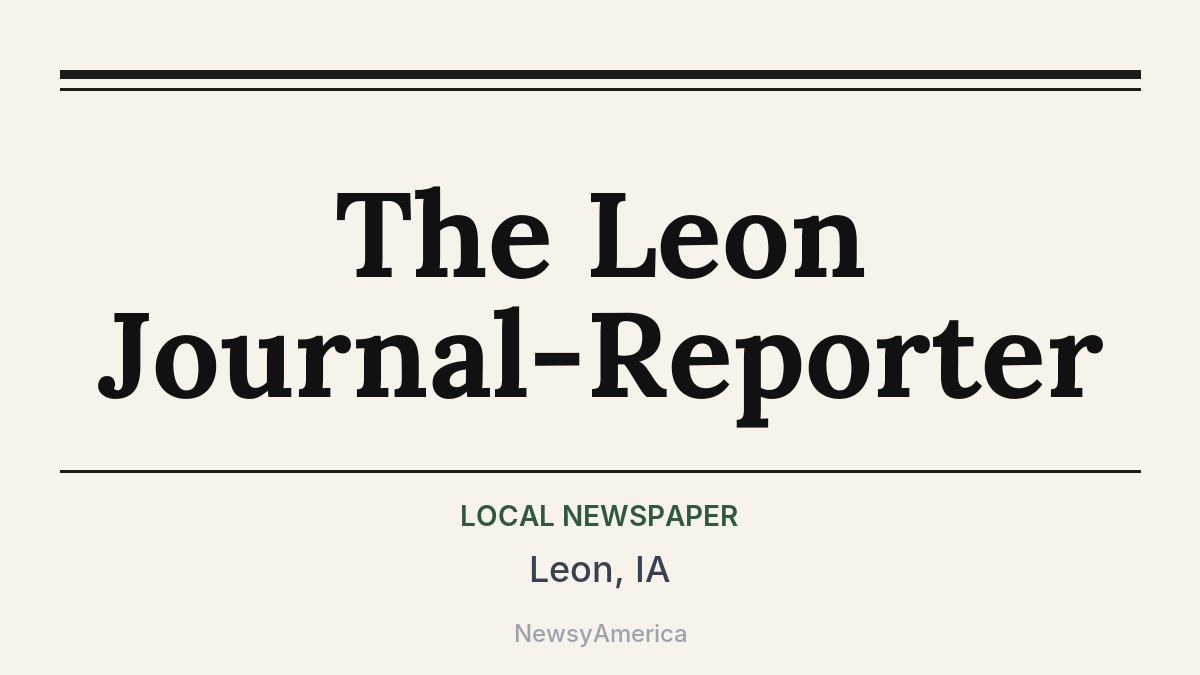 The Leon Journal-Reporter – Leon, IA