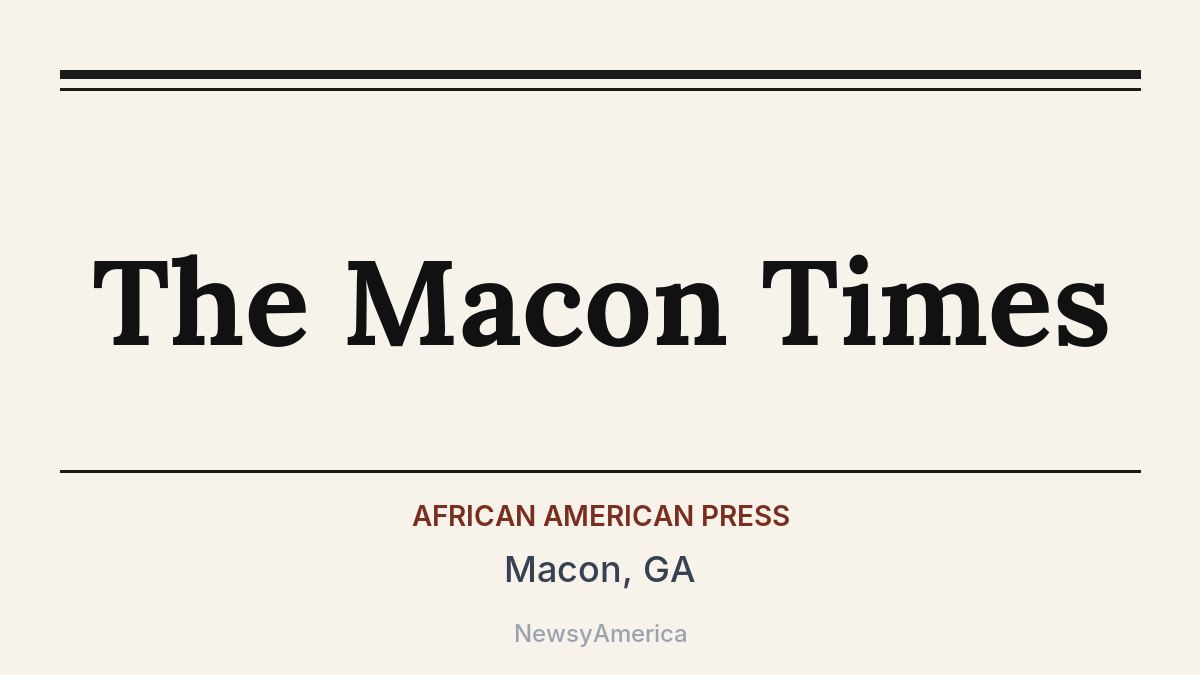 The Macon Times – Macon, GA