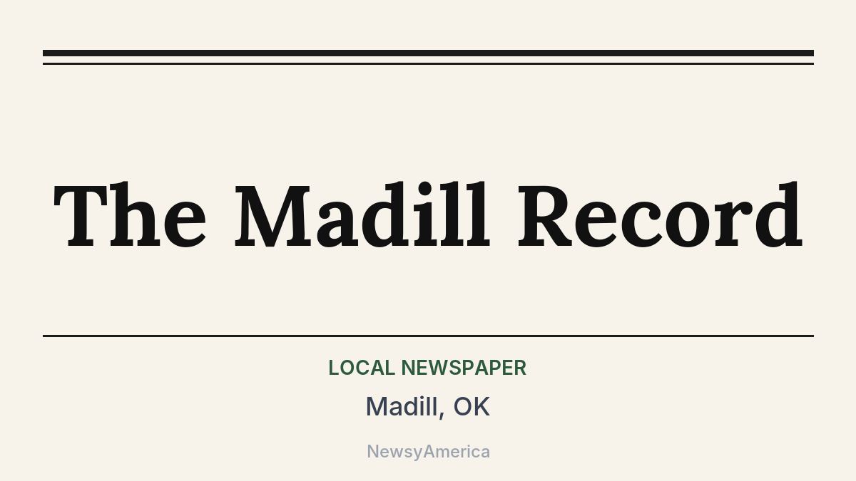 The Madill Record – Madill, OK