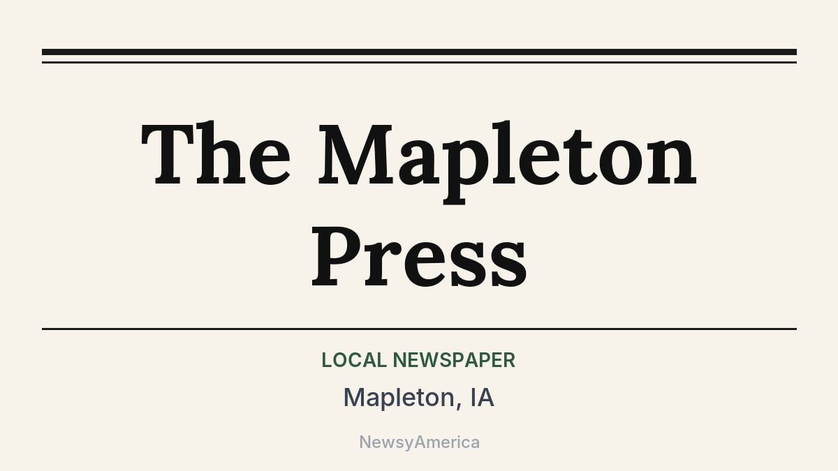 The Mapleton Press – Mapleton, IA