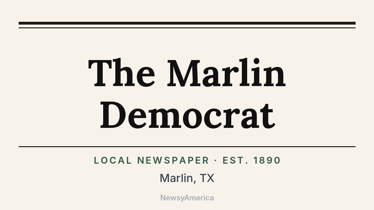 The Marlin Democrat – Texas