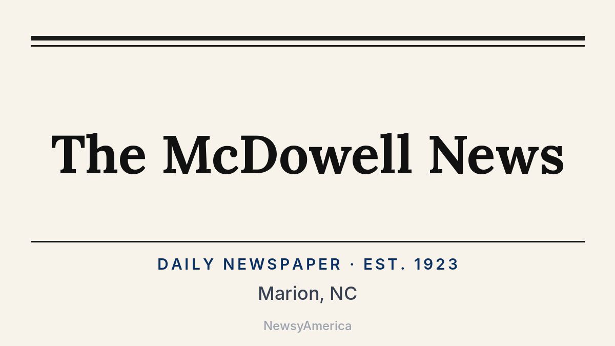 The McDowell News – Marion, NC