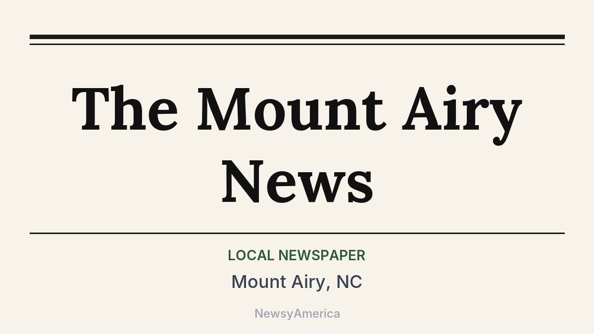 The Mount Airy News – Mount Airy, NC