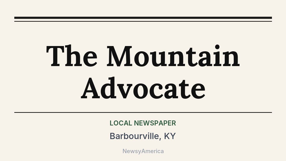 The Mountain Advocate – Barbourville, KY