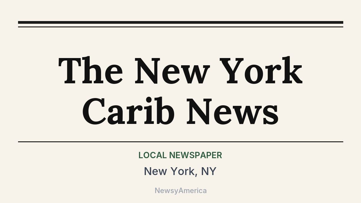 The New York Carib News – New York, NY