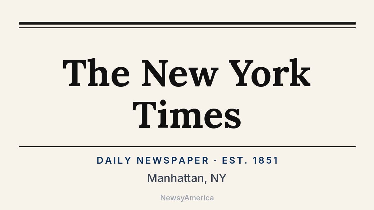 The New York Times – Manhattan, NY