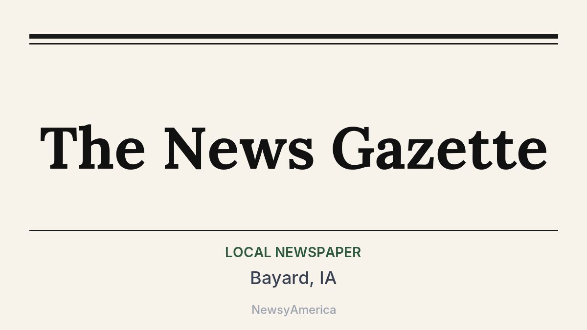 The News Gazette – Bayard, IA