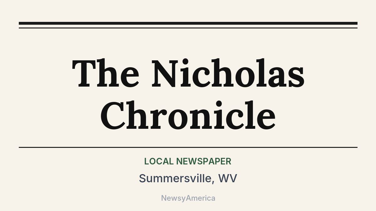 The Nicholas Chronicle – Summersville, WV