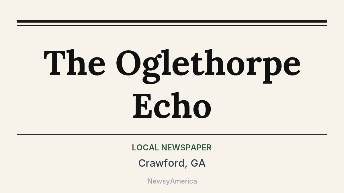 The Oglethorpe Echo – Crawford, GA