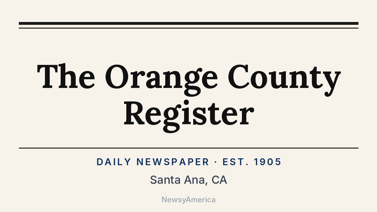 The Orange County Register – Santa Ana, CA