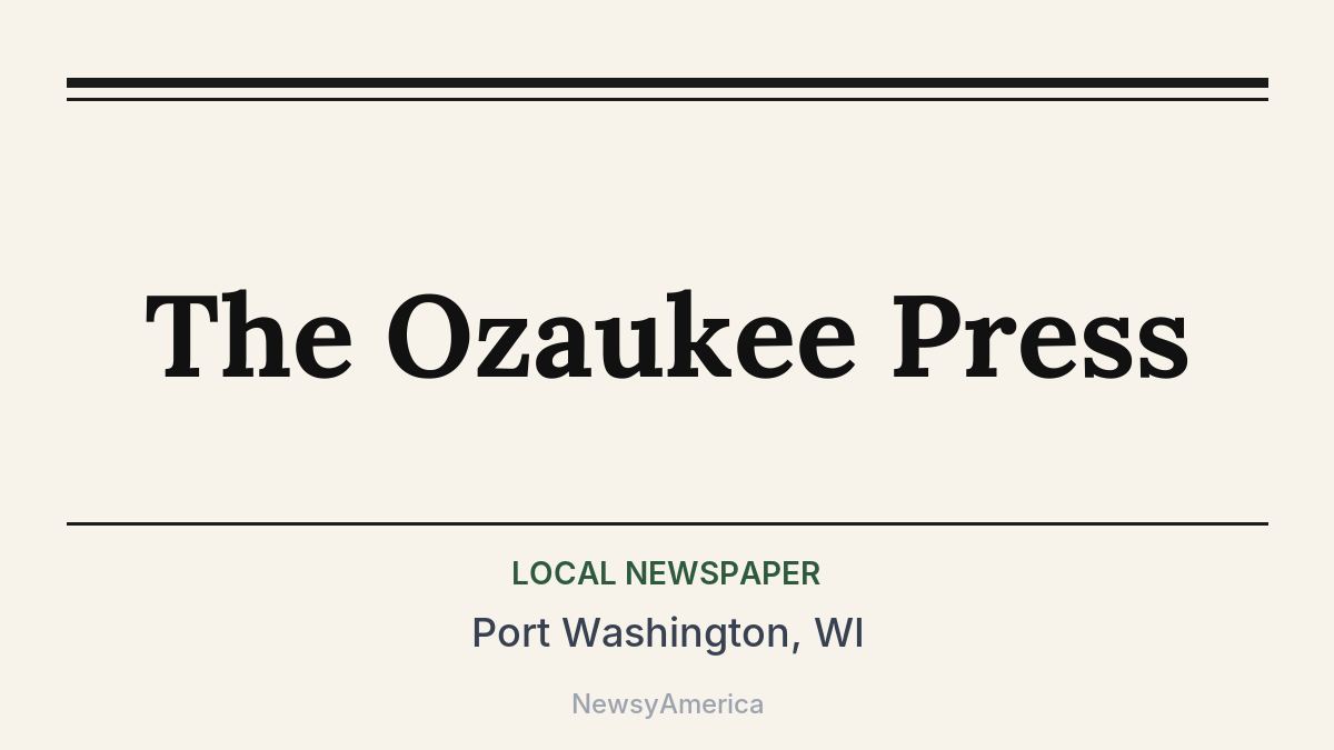 The Ozaukee Press – Port Washington, WI