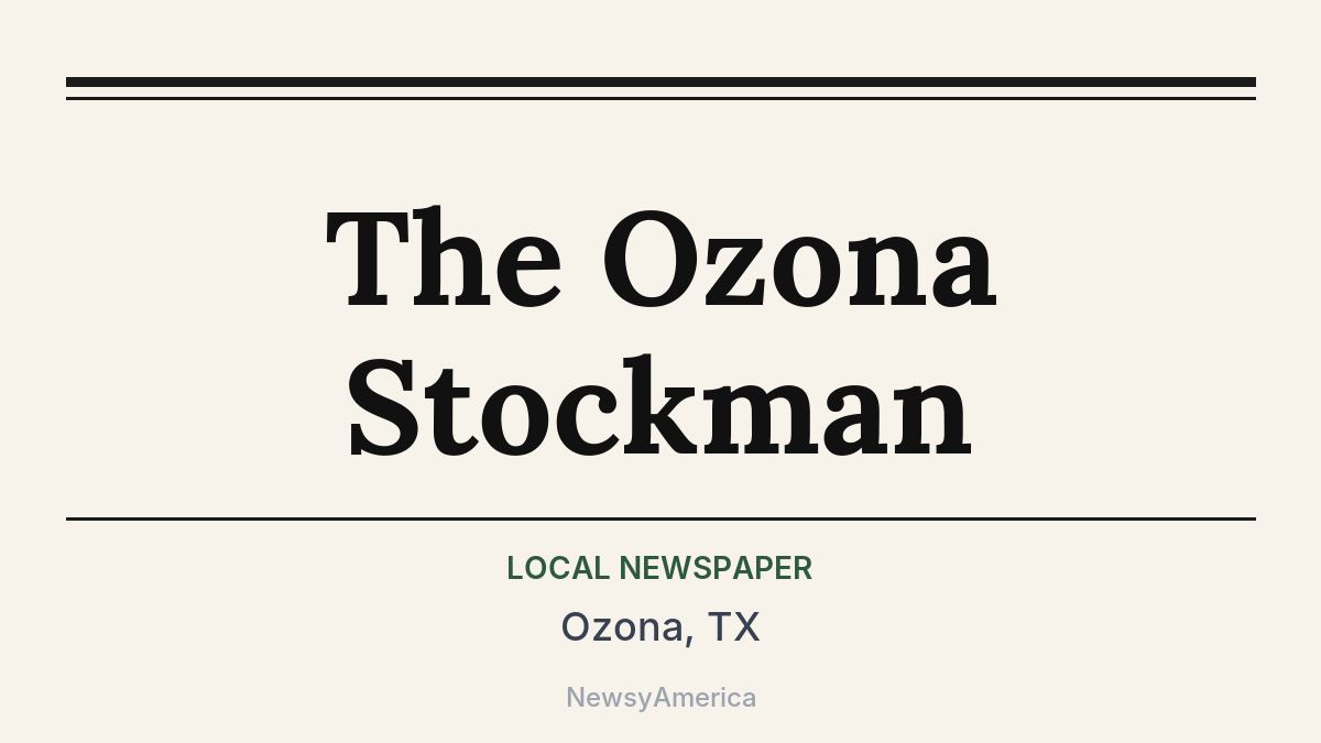 The Ozona Stockman – Ozona, TX