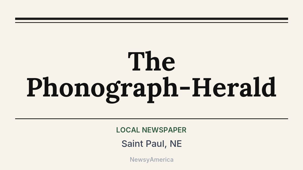 The Phonograph-Herald – Saint Paul, NE