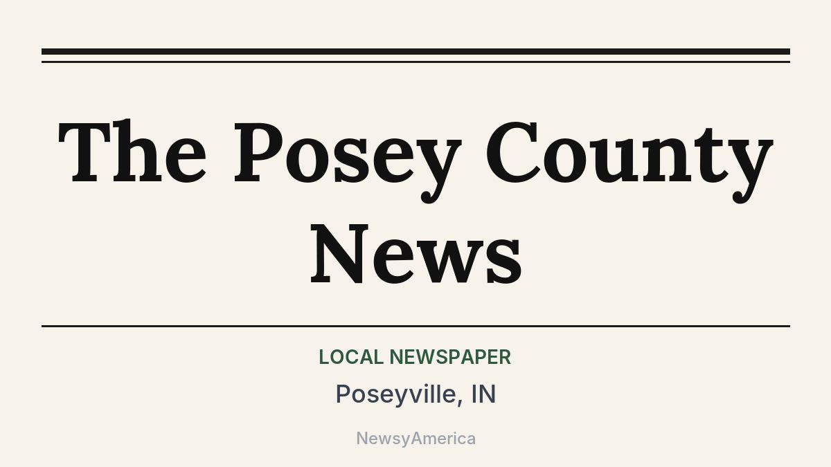 The Posey County News – Poseyville, IN
