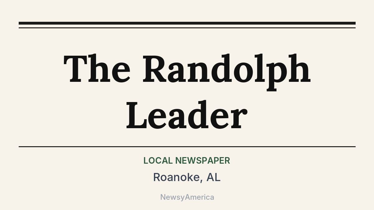 The Randolph Leader – Roanoke, AL