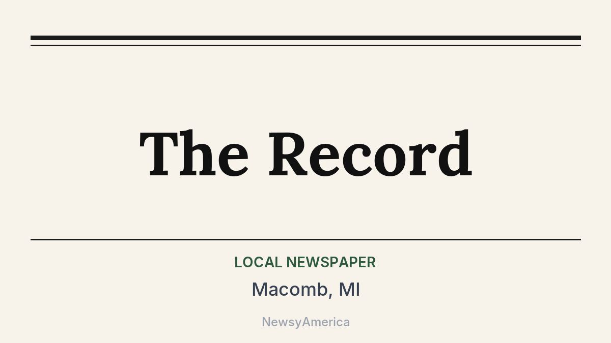 The Record – Macomb, MI