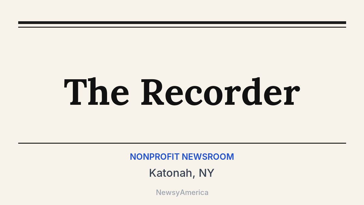 The Recorder – Katonah, NY