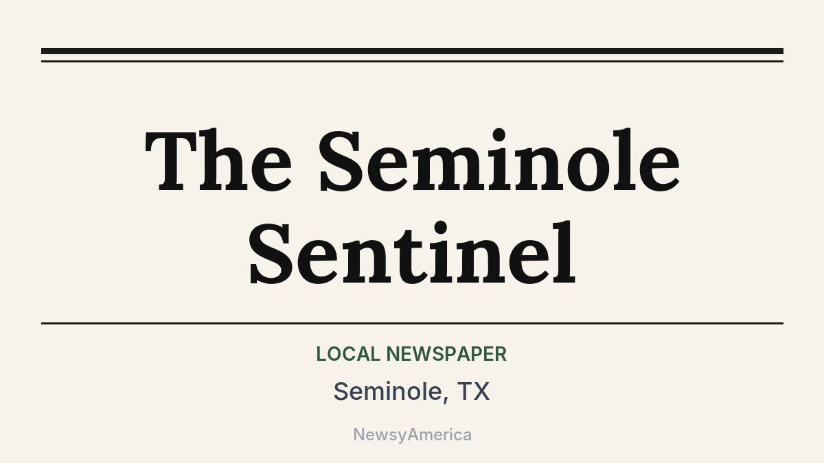The Seminole Sentinel – Seminole, TX