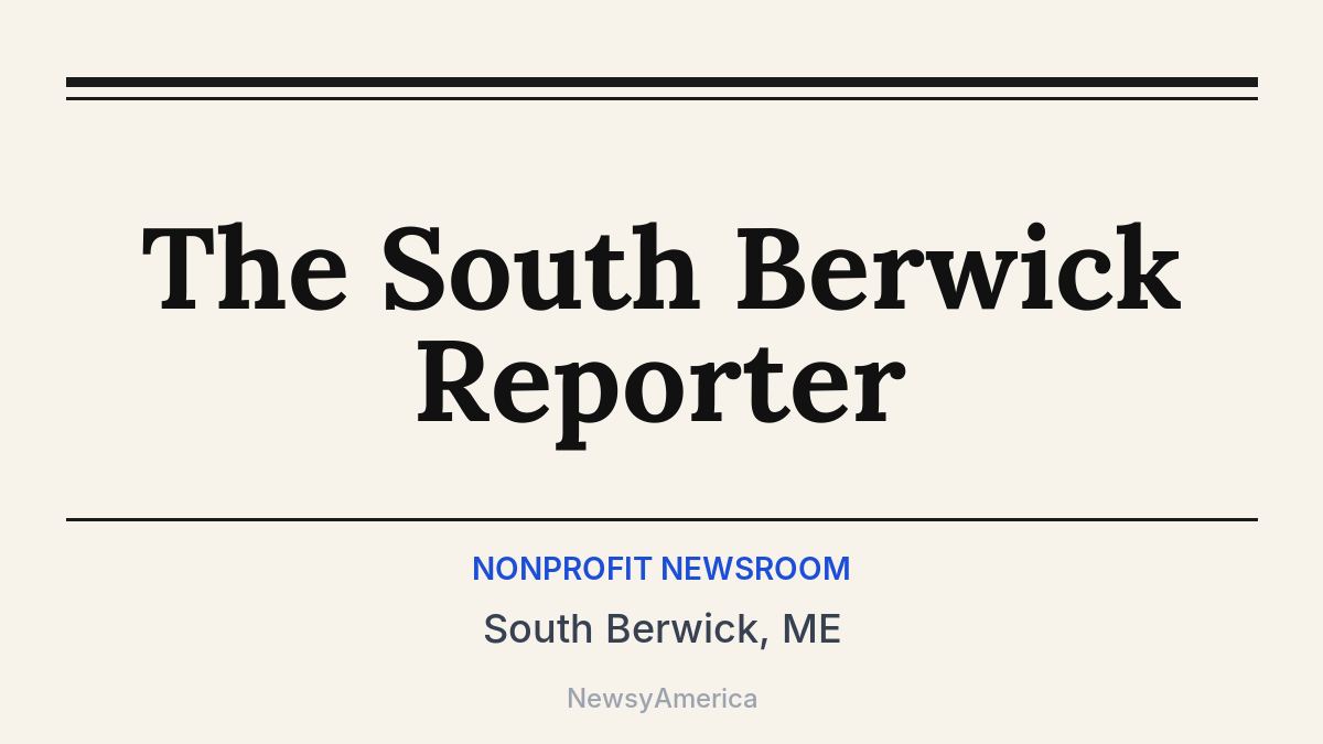 The South Berwick Reporter – South Berwick, ME