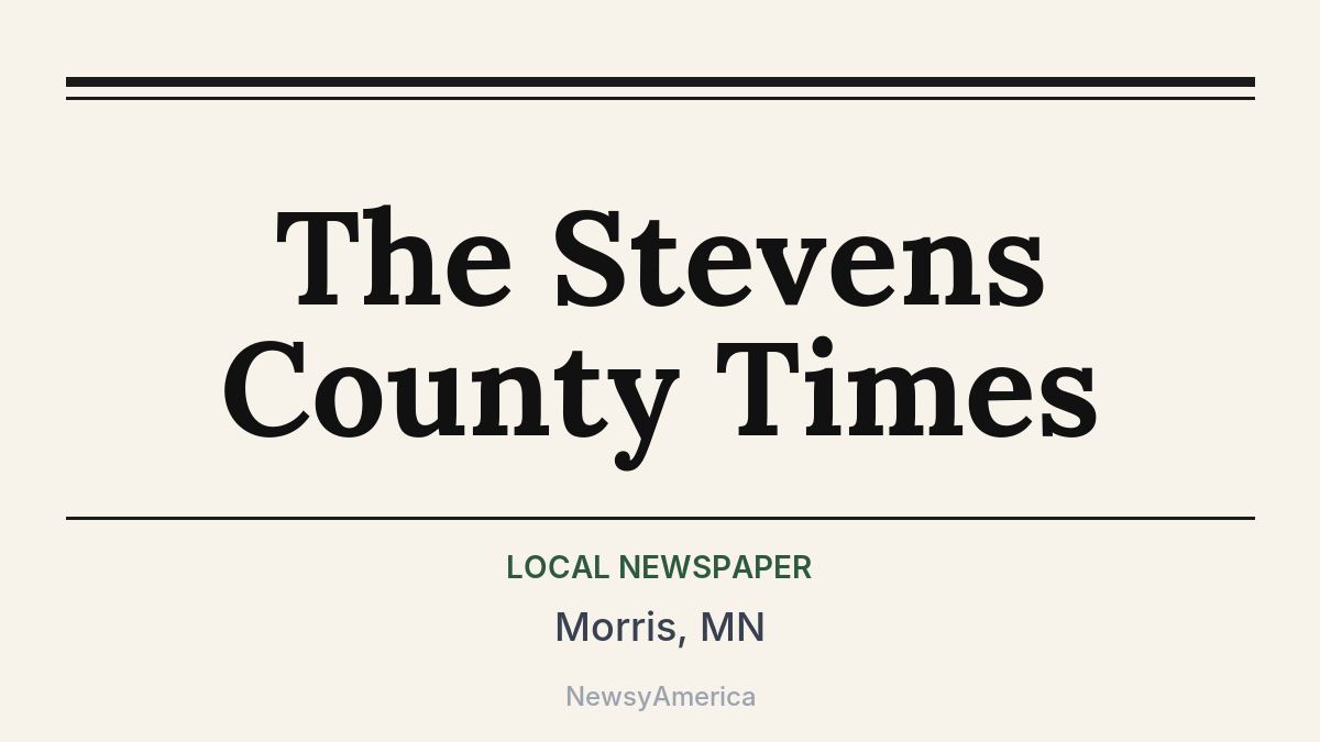 The Stevens County Times – Morris, MN