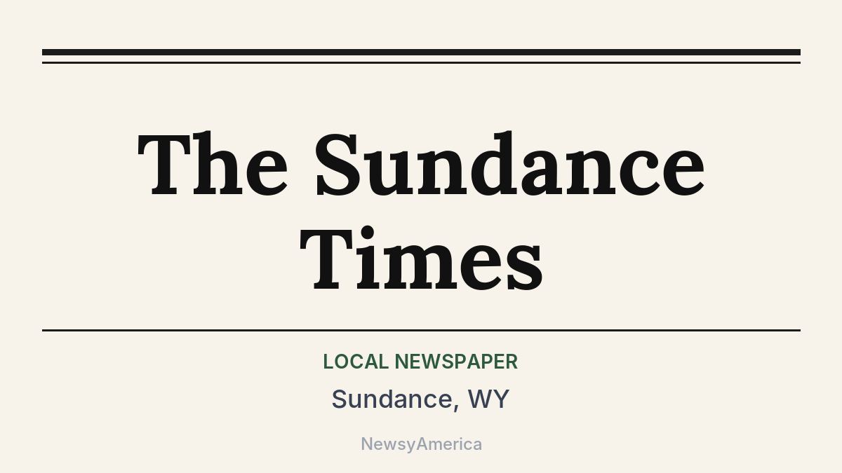 The Sundance Times – Sundance, WY