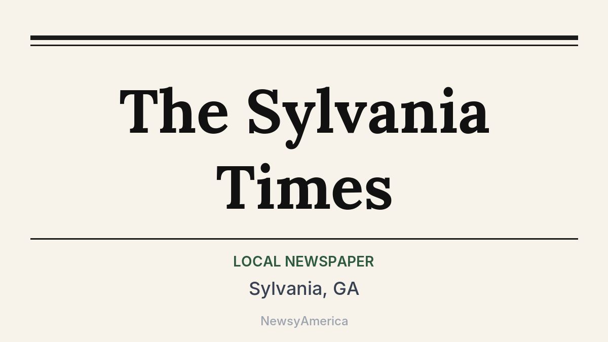 The Sylvania Times – Sylvania, GA