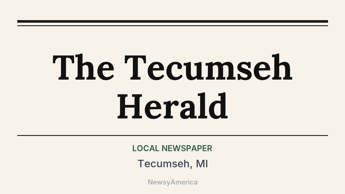 The Tecumseh Herald – Tecumseh, MI