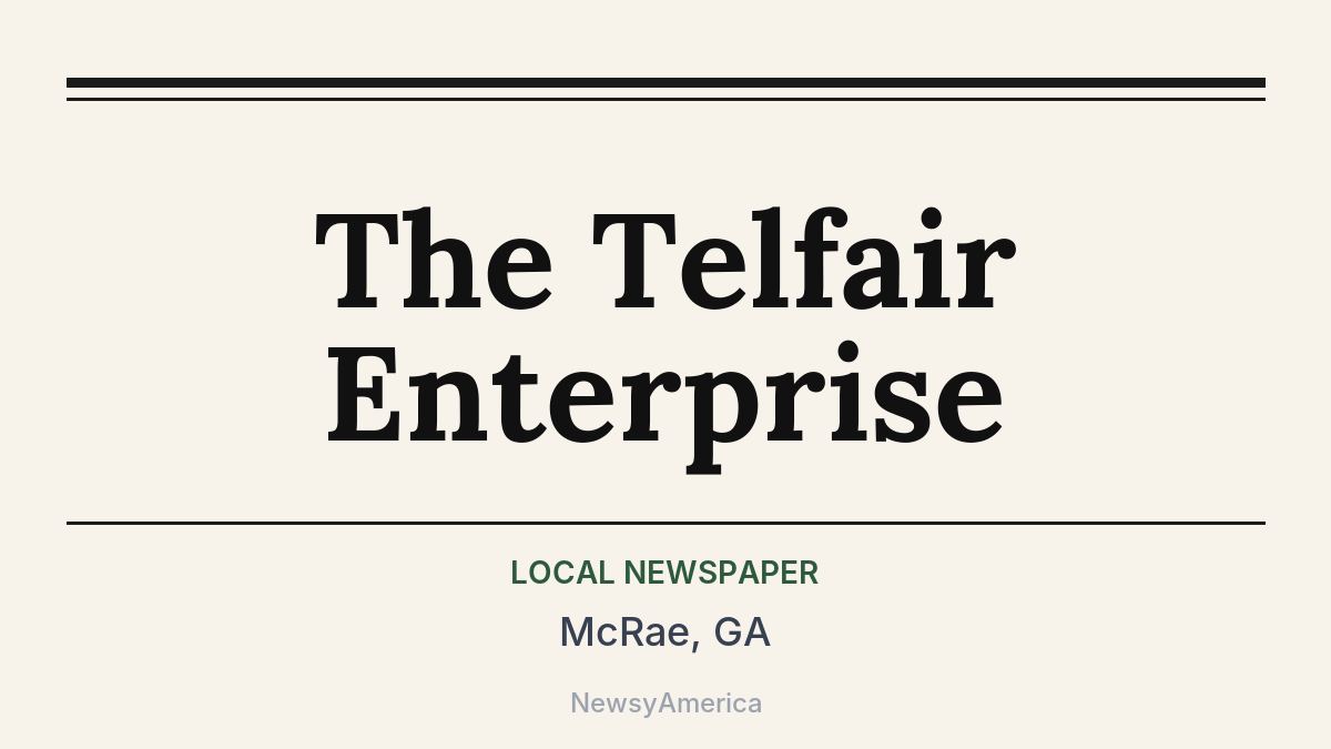 The Telfair Enterprise – McRae, GA