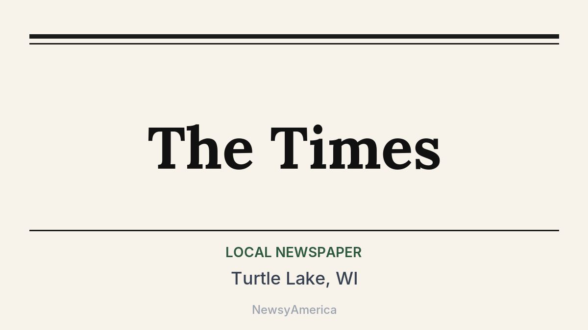 The Times – Turtle Lake, WI