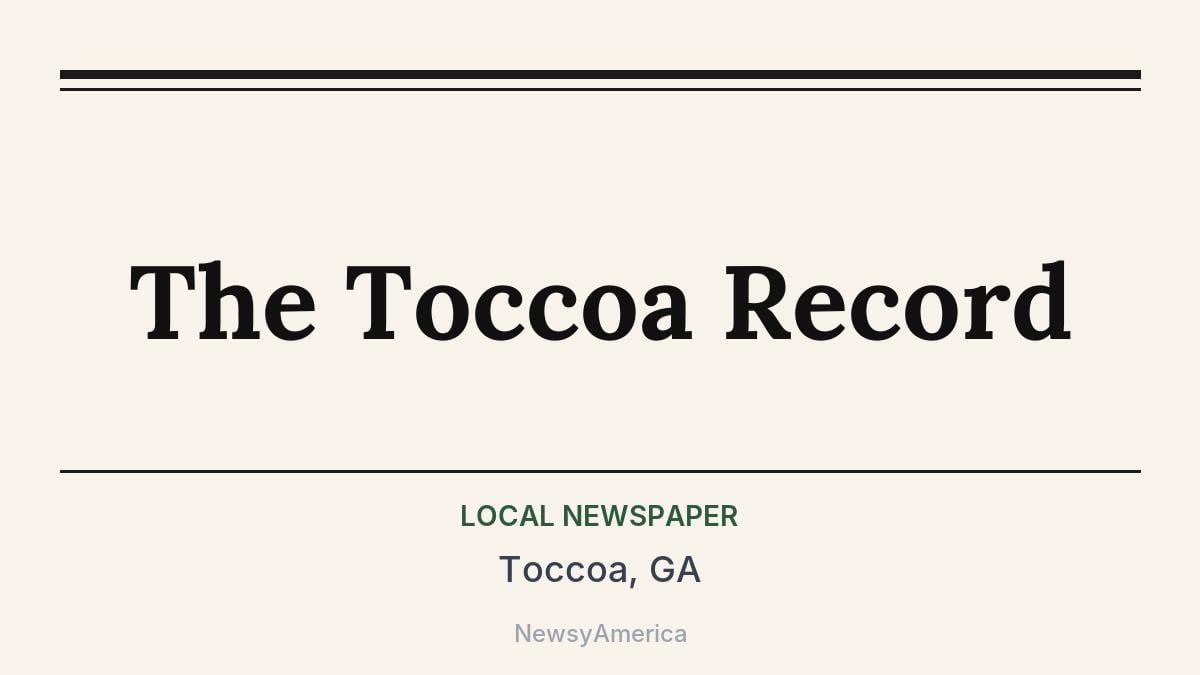 The Toccoa Record – Toccoa, GA
