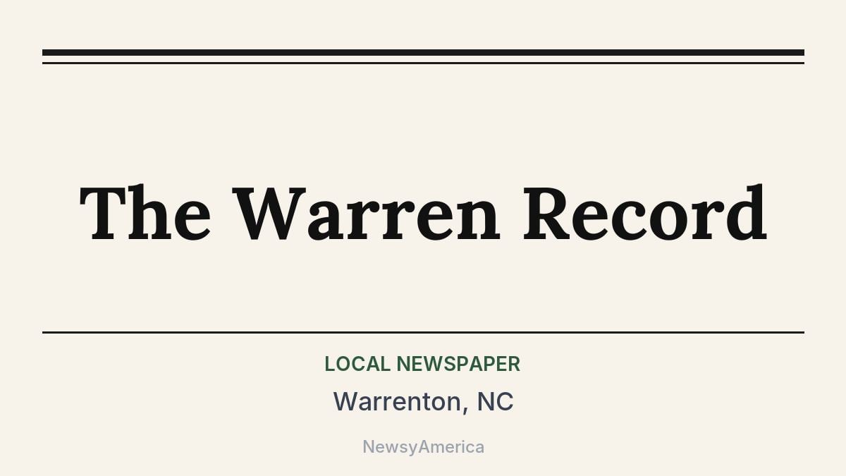 The Warren Record – Warrenton, NC