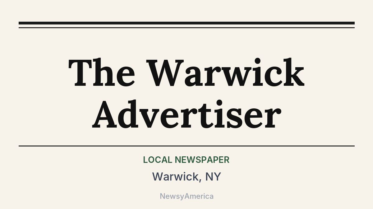 The Warwick Advertiser – Warwick, NY