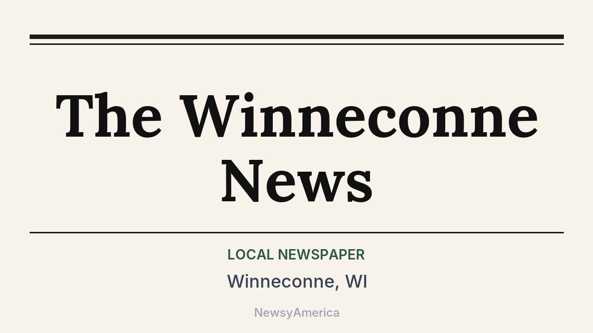 The Winneconne News – Winneconne, WI