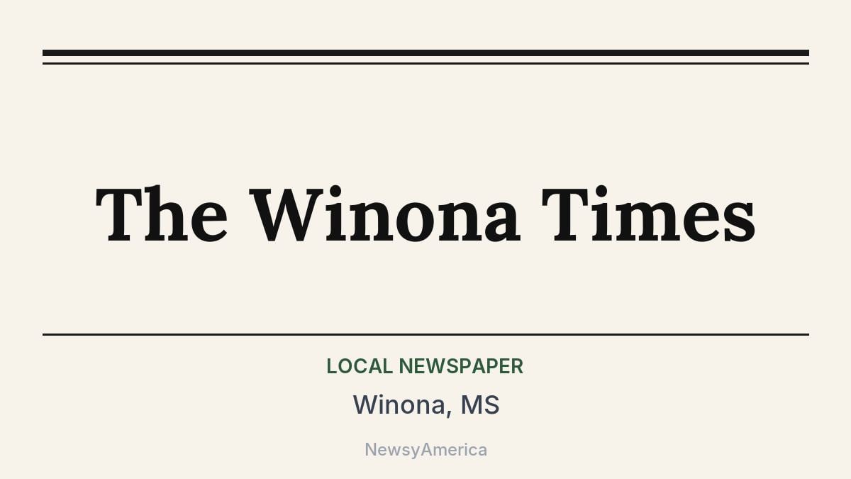 The Winona Times – Winona, MS