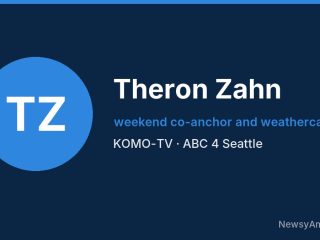 Theron Zahn, weekend co-anchor and weathercaster, KOMO-TV