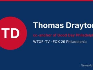 Thomas Drayton, co-anchor of Good Day Philadelphia, WTXF-TV