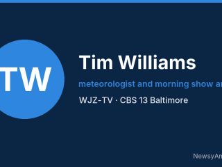 Tim Williams, meteorologist and morning show anchor, WJZ-TV