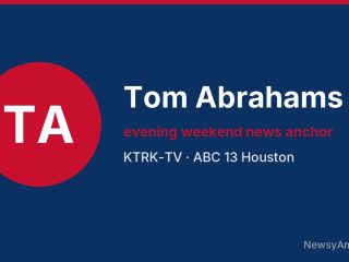 Tom Abrahams, evening weekend news anchor, KTRK-TV